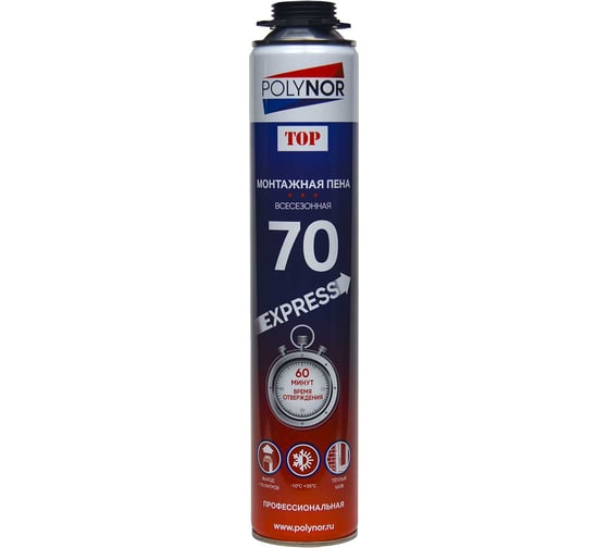 Изображение товара Профессиональная монтажная пена всесезонная Polynor TOP 70 EXPRESS FOAM ПТ-00000004