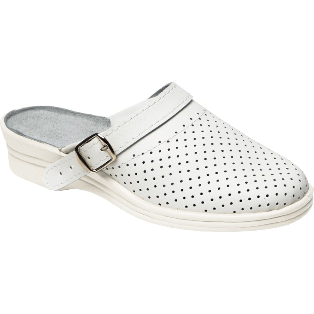 Изображение товара Женские сабо из натуральной кожи и ПВХ ГК Спецобъединение ТОМА размер 36 белые