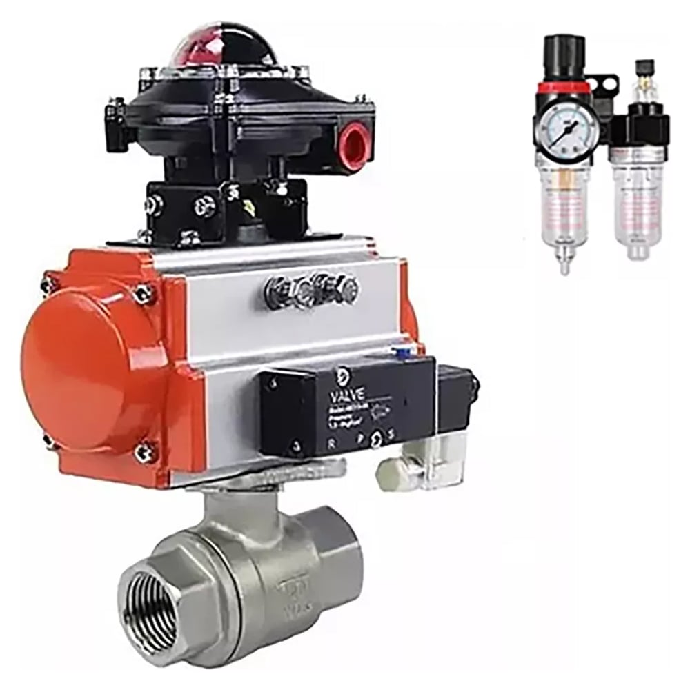 Изображение товара Кран шаровой DN.ru КШМП.316.230-ISO Ду65 Ру40 с пн.приводом, пневмораспр., БПВ, БКВ D160-30557