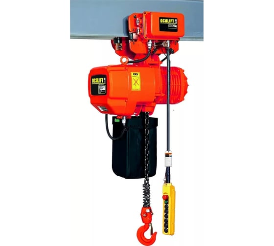 Изображение товара Таль OCALIFT 005-01D 500 кг, 9 м, 380 В, электрическая, цепная, передвижная, две скорости oca00501dt9m