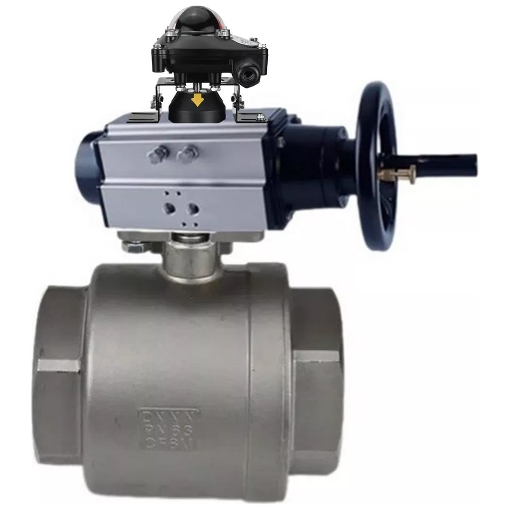 Изображение товара Кран шаровой DN.ru КШМП.316.230-ISO Ду80 Ру40 с пневмоприводом Изображение товара Кран шаровой DN.ru КШМП.316.230-ISO Ду80 Ру40 с пневмоприводом