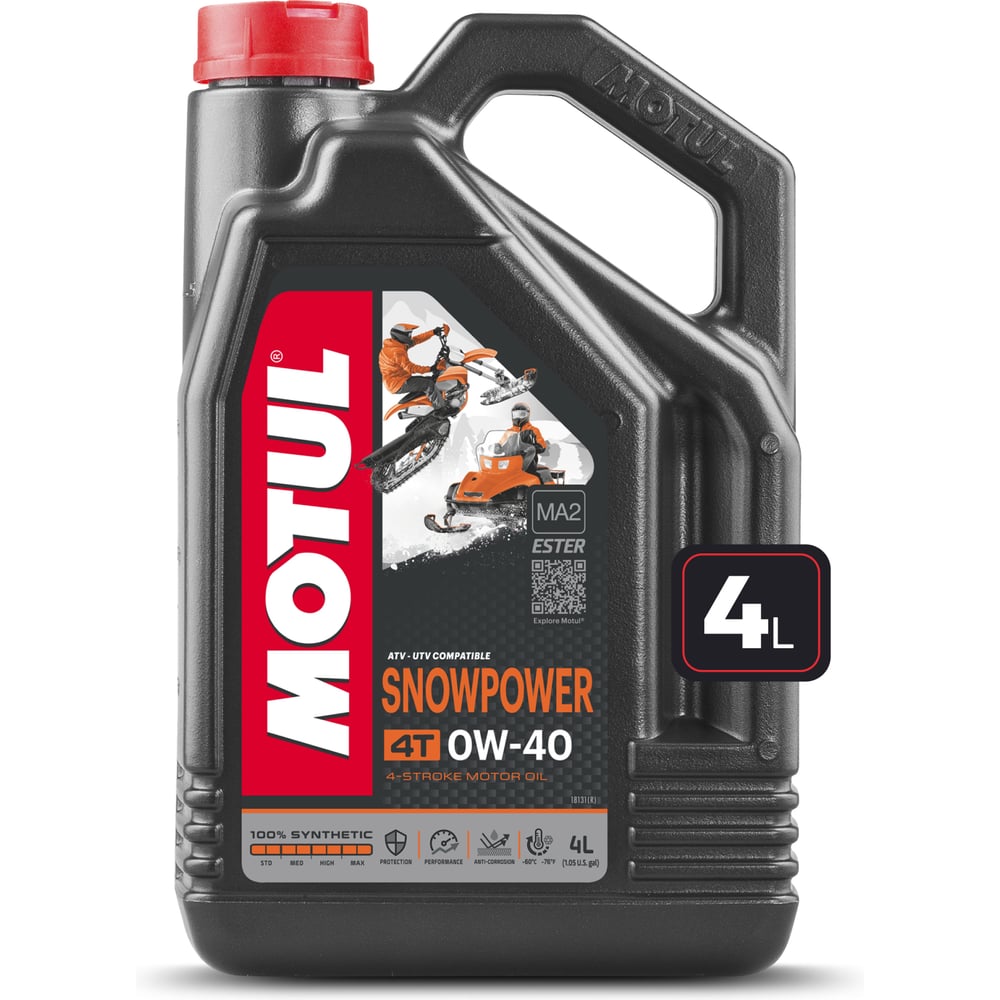 Изображение товара Масло для снегоходов SNOWPOWER 4T 0W40 4 л MOTUL 112365