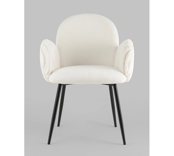 Изображение товара Стул для кухни обеденный Стул Груп Wave Stripes, букле белый VC006 FL 0917-0006/Fl-100 seat