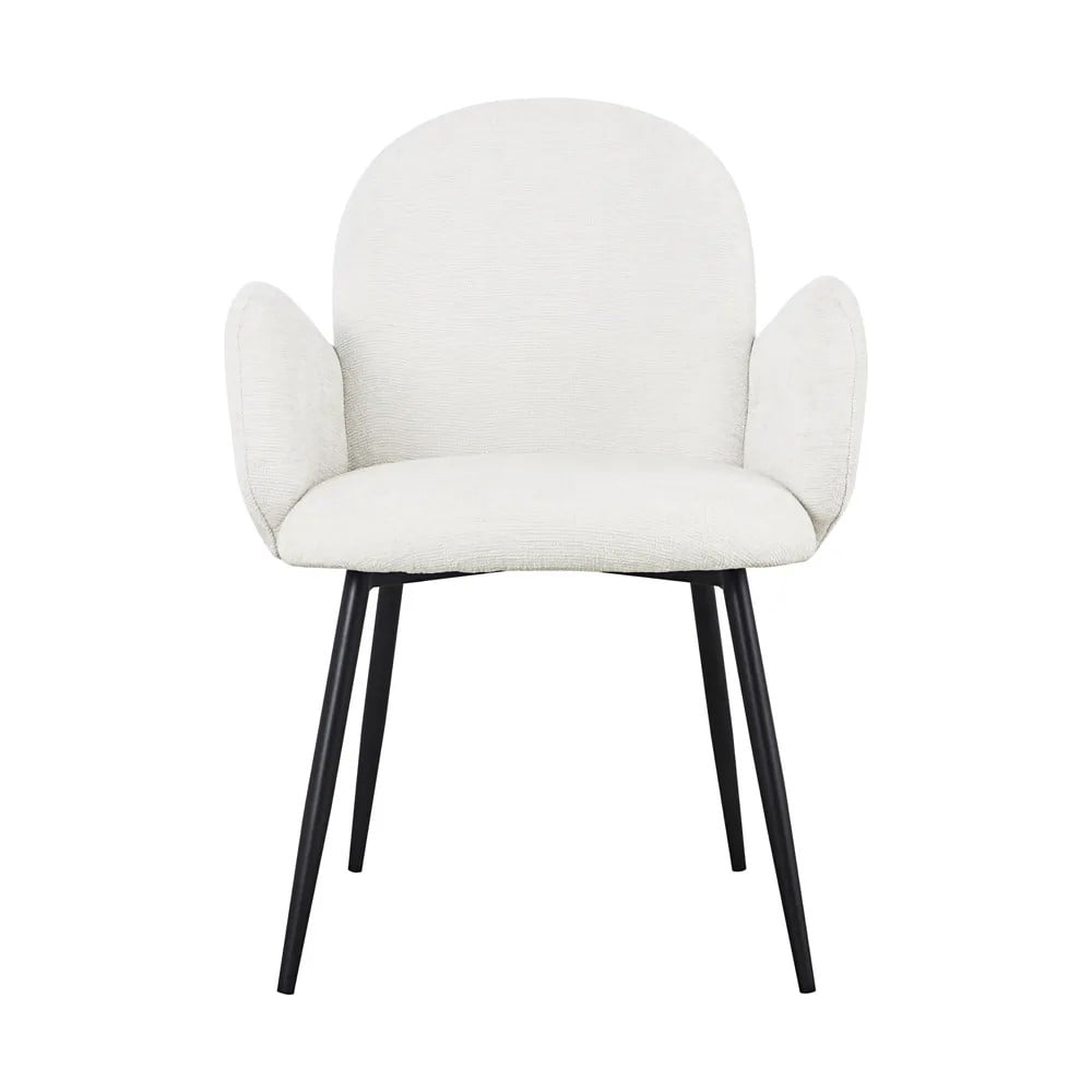 Изображение товара Обеденный стул Груп Wave с букле белый стиль модерн надежный подчеркнутый дизайн