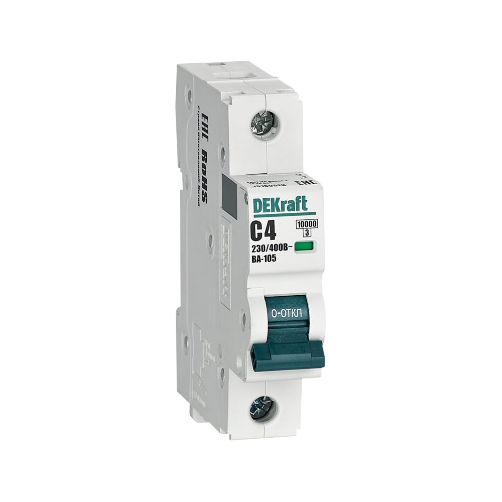 Изображение товара Автоматический выключатель Dekraft ВА105-1P-004A-C 13150DEK для защиты электросетей