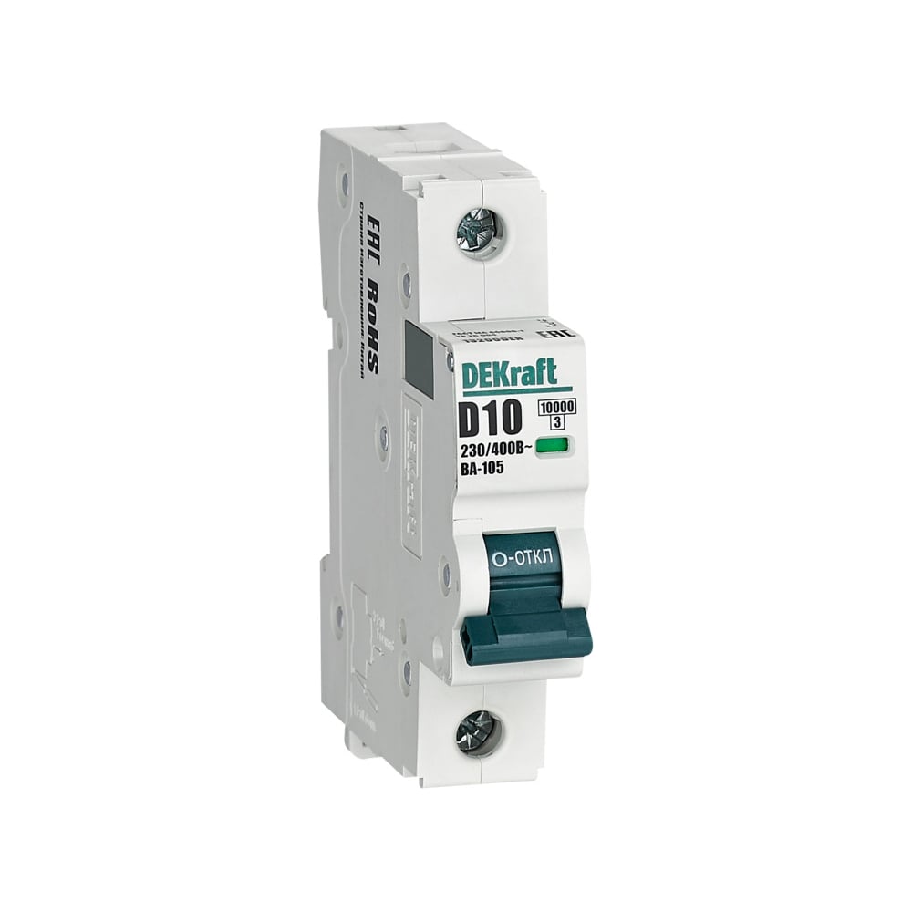 Изображение товара Автоматический выключатель Dekraft, ВА105-1P-010A-D 13200DEK
