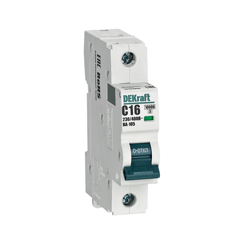 Изображение товара Автоматический выключатель Dekraft ВА105-1P-016A-C для защиты электрических цепей