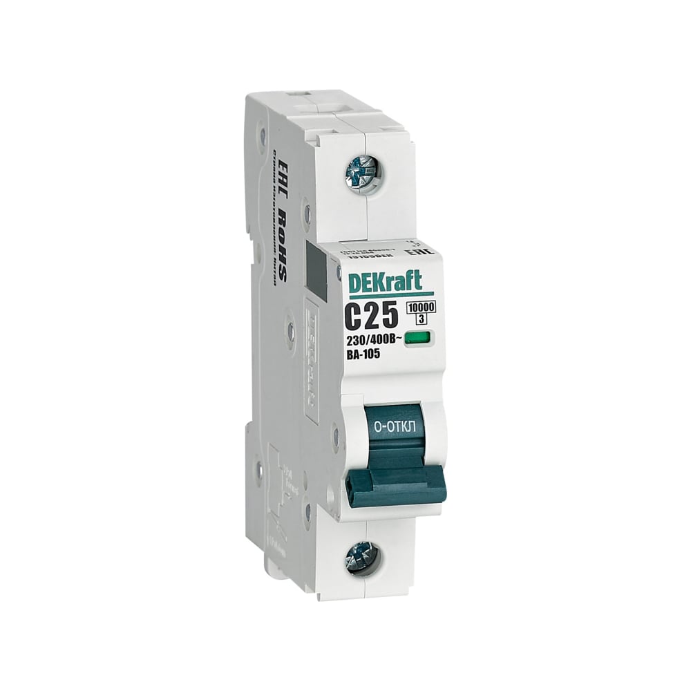 Изображение товара Автоматический выключатель Dekraft ВА105-1P-025A-C для защиты электросетей