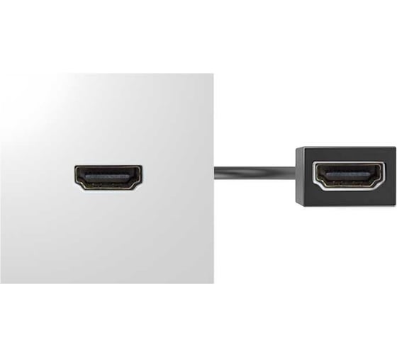 Изображение товара Проходной модуль с адаптером HDMI мама/мама Simon, белый, 400 40001194-030