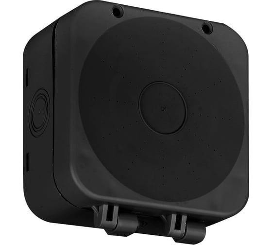 Изображение товара Коробка монтажная распределительная двухкомпонентная для видеокамер Рувинил ТУСО 133x120x60 мм HF IP68 черная 67080Ч