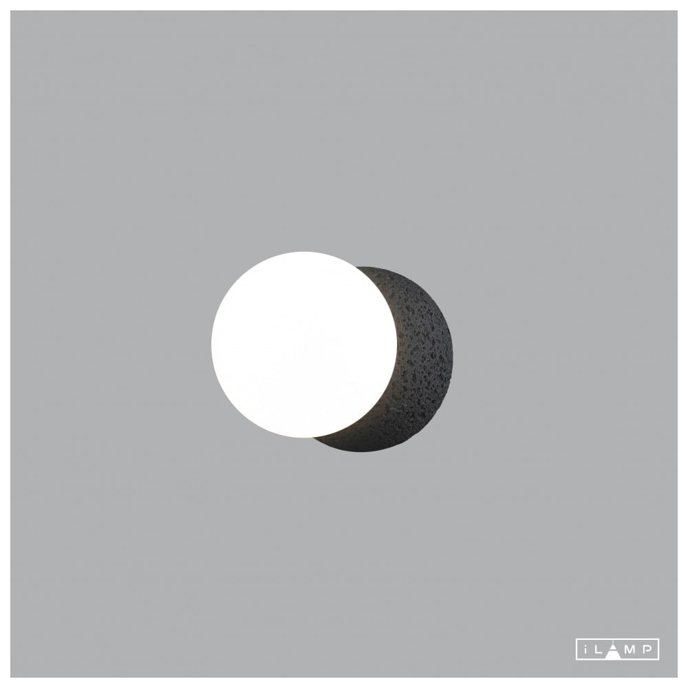 Изображение товара Настенный светильник iLAMP FOXTROT 10695W/1-D100 BK-WH стиль лофт IP20