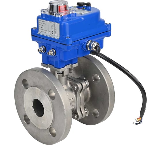 Изображение товара Шаровой кран DN.ru КШФП.316.200 Ду20 Ру40 с электроприводом 003 blue 12В D160-12803