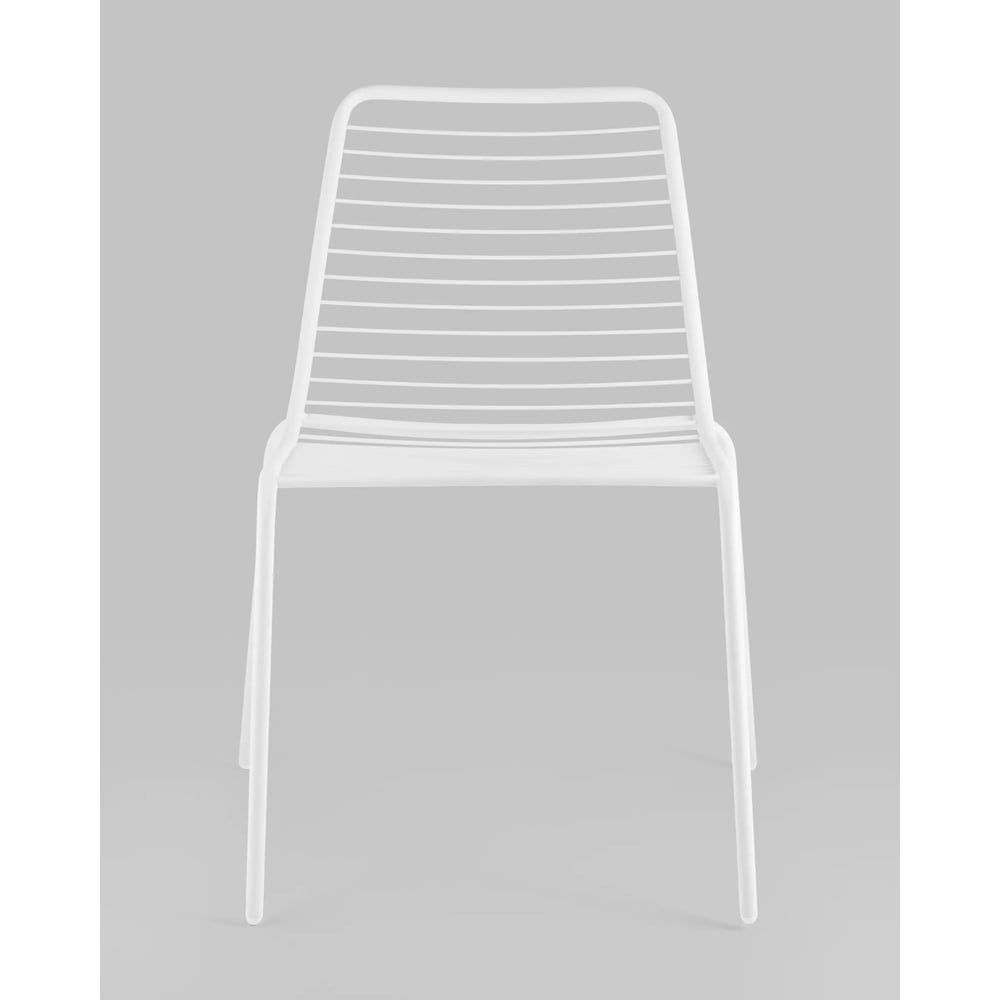 Изображение товара Обеденный стул Груп Дели металлический белый модерн комфортное сидение