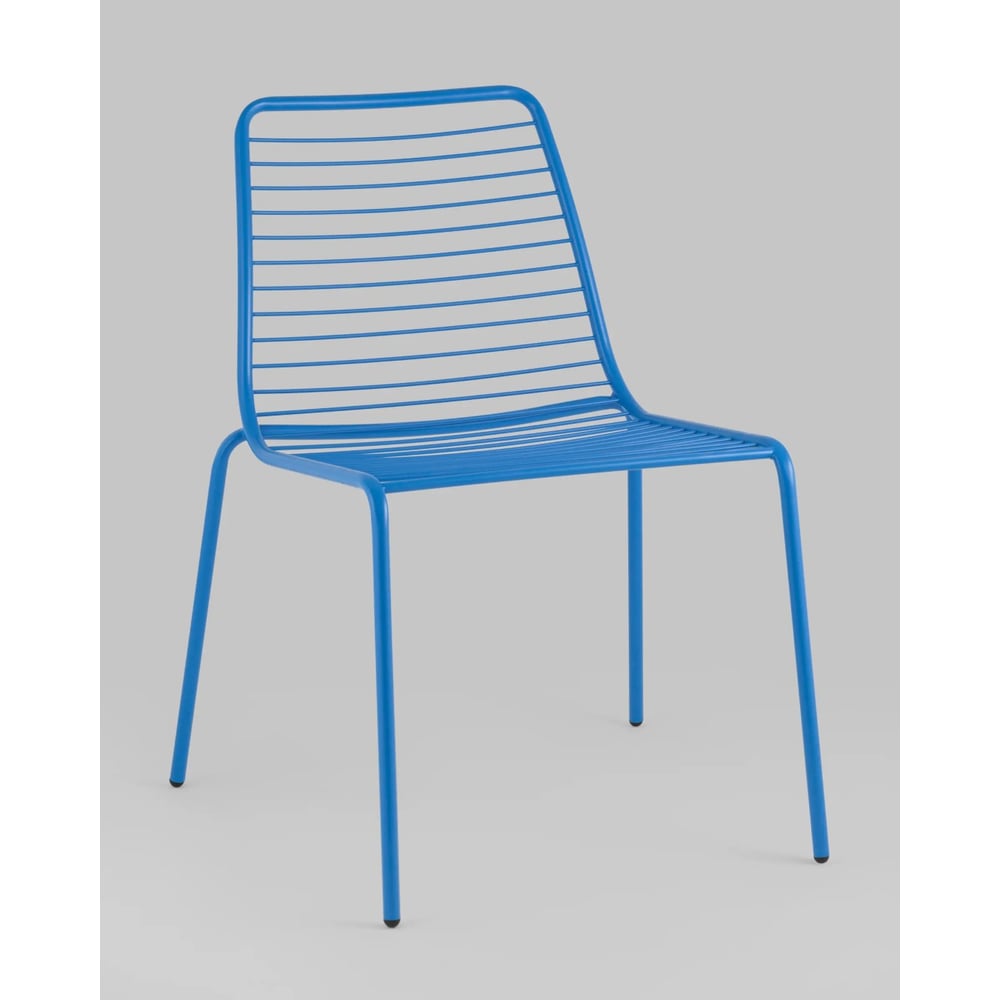 Изображение товара Обеденный стул Груп Дели голубой металл стиль модерн