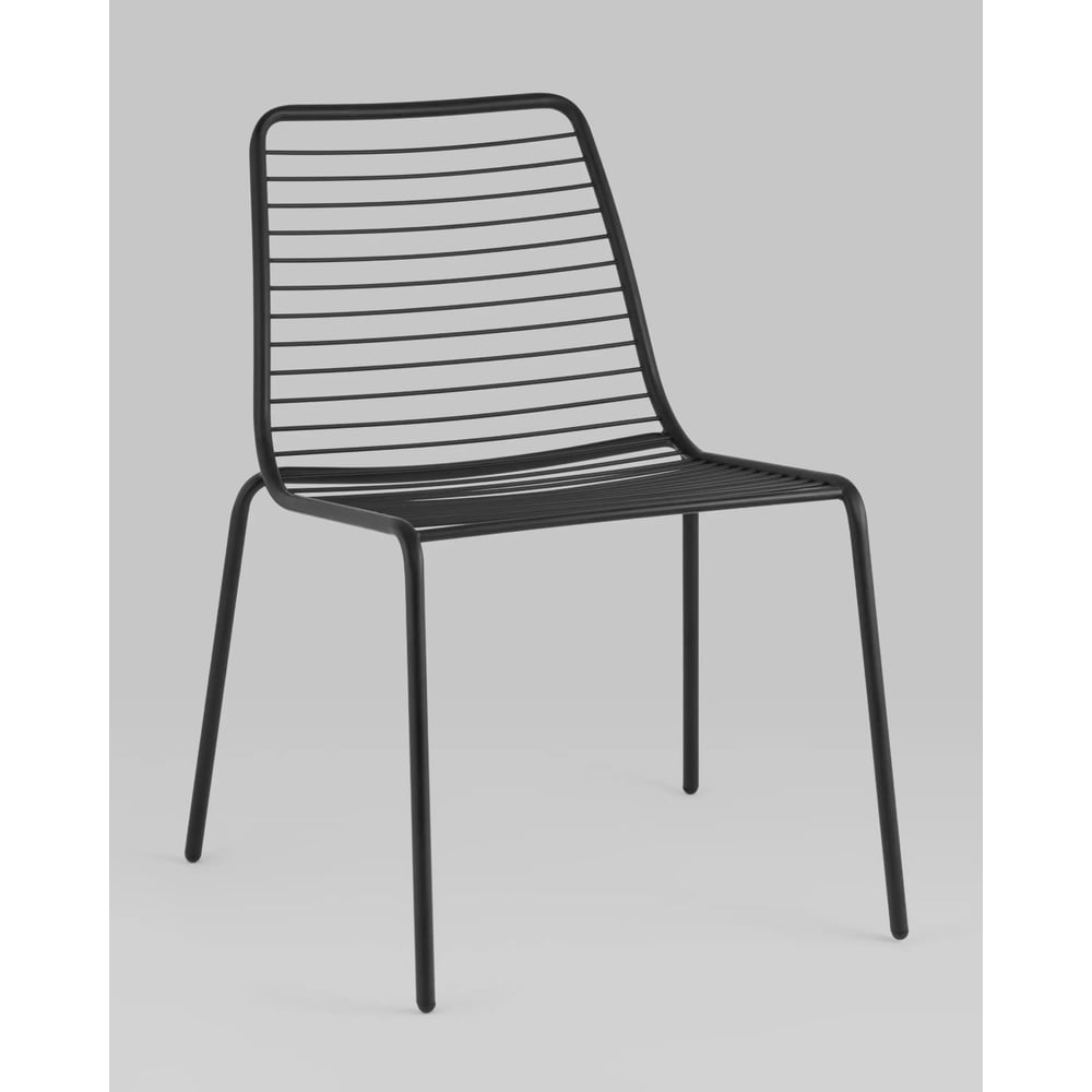 Изображение товара Обеденный стул Груп Дели из металла черный комфортный современный дизайн