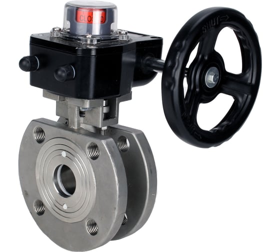 Изображение товара Шаровой кран DN.ru КШмФП.316.200 Ду25 Ру16 редуктор HGB-1 D160-12945