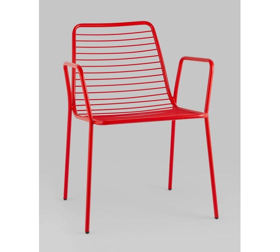 Изображение товара Стул для кухни обеденный Стул Груп с подлокотниками Дели металл красный LV-107-3024