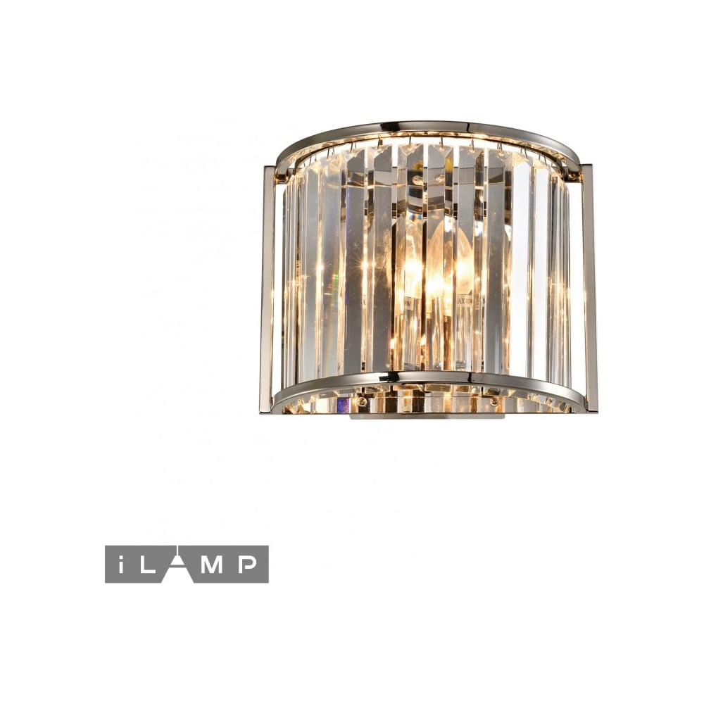 Изображение товара Настенный светильник iLAMP Qeens W2553-2 NIC классический стиль с прозрачным стеклом