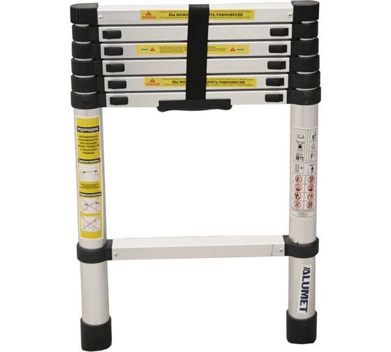 Изображение товара Телескопическая алюминиевая лестница Алюмет 1х16 ступеней. Серия TLS 4.7