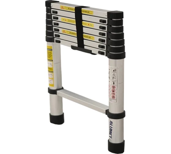 Изображение товара Телескопическая алюминиевая лестница Алюмет 2,3 м ( 8ступ) Серия TLS 2.3