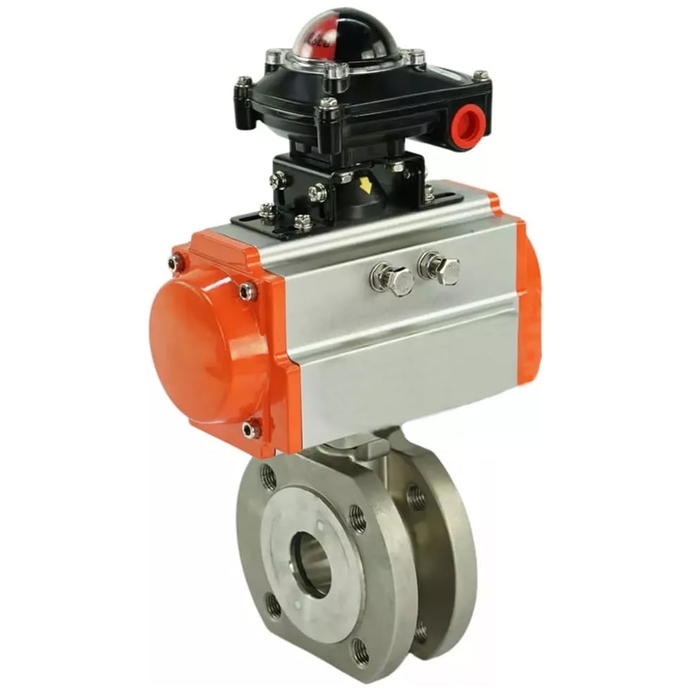 Изображение товара Шаровой кран DN65 с пневмоприводом и межфланцевым соединением