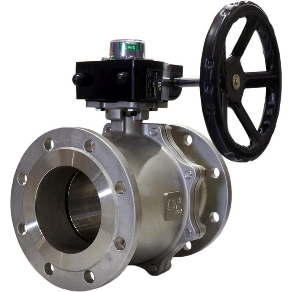Шаровой кран DN.ru КШФП.316.200 Ду40 Ру40 с редуктором HGB-1 D160-12910
