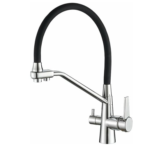 Изображение товара Смеситель для кухонной мойки FASHUN с подключением к фильтру, с питьевой водой, черный A4382-7