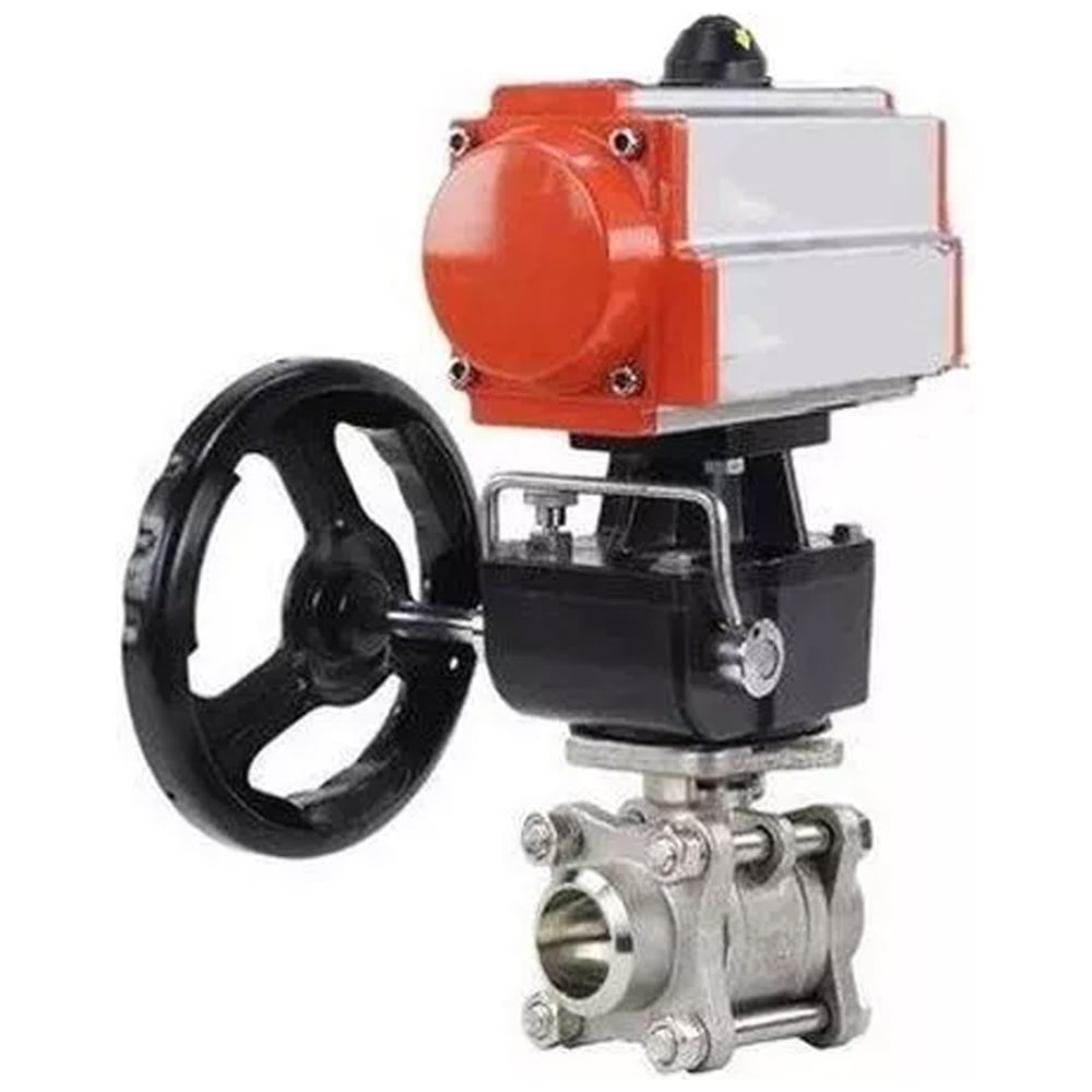 Изображение товара Кран шаровой DN.ru КШПП 316.200-ISO Ду10 Ру63 с пневмоприводом