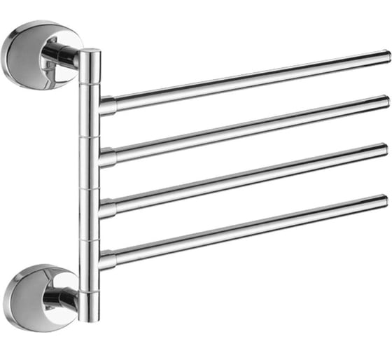 Изображение товара Держатель для полотенец для ванной и кухни FASHUN поворотный, настенный, хромированный A1614