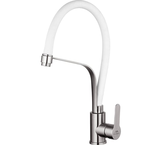 Изображение товара Смеситель для кухонной мойки FASHUN из нержавеющей стали, с гибким белым изливом A54012-8