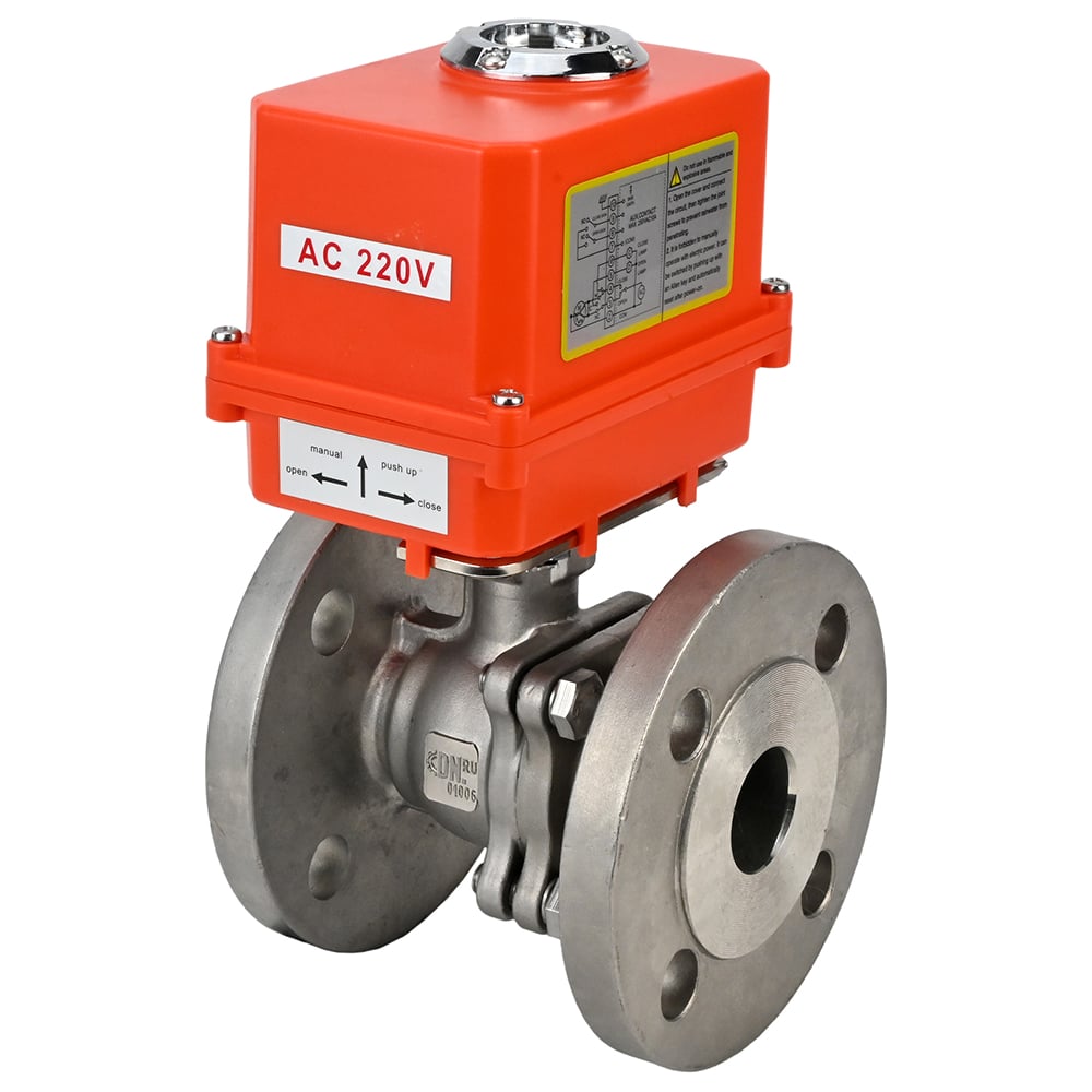 Изображение товара Шаровой кран DN.ru КШФП.316.200 Ду25 Ру40 с электроприводом QT-003-MINI 220В D160-04839