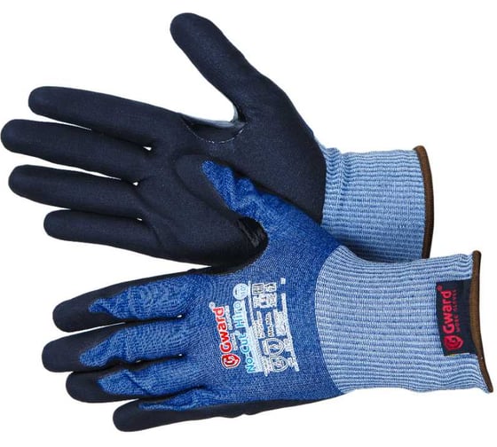 Изображение товара Перчатки из HPPE-нити со стекловолокном Gward No-Cut Hiro с нитрильно-полиуретановым покрытием р. L 1 пара в упаковке No-Cut 15MFF No-Cut 15MFF, рост L1