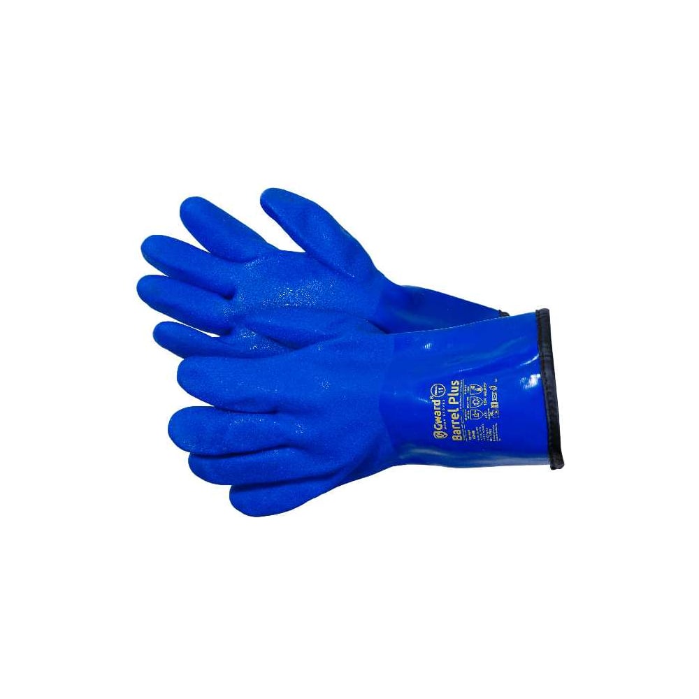 Изображение товара Утепленные перчатки Gward Barrel Plus с ПВХ синие зимние XXL 6 пар