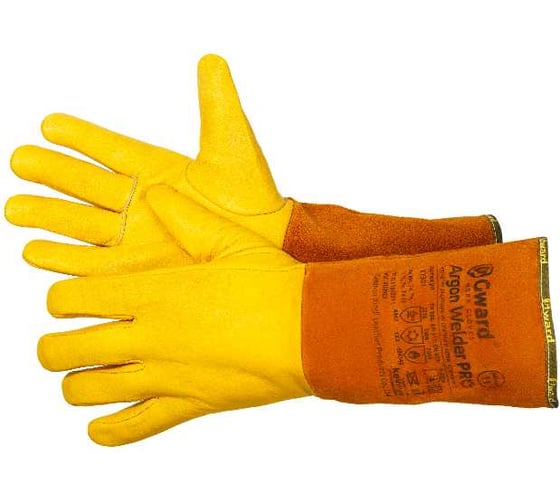 Изображение товара Краги из спилка Gward Argon Welder Pro с перчаткой из желтой кожи размер XXL, 12 пар в упаковке XY301