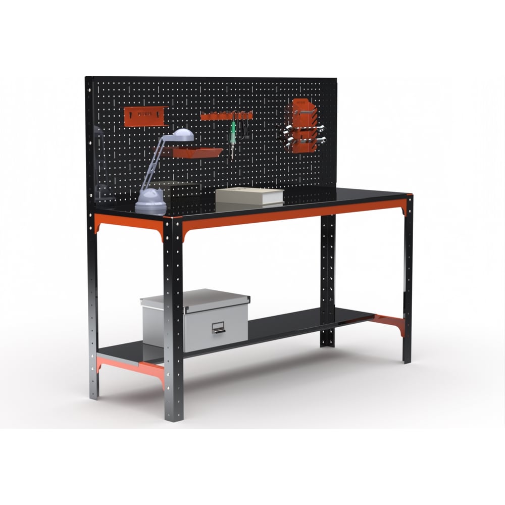 Изображение товара Металлический стол серии KIT 750x1500x500 с перфопанелью ООО Металекс