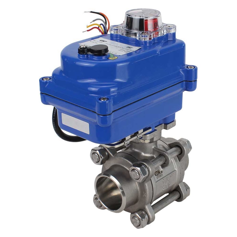 Изображение товара Кран шаровой DN.ru КШПП 316.200-ISO Ду15 с электроприводом 24В для автоматизации