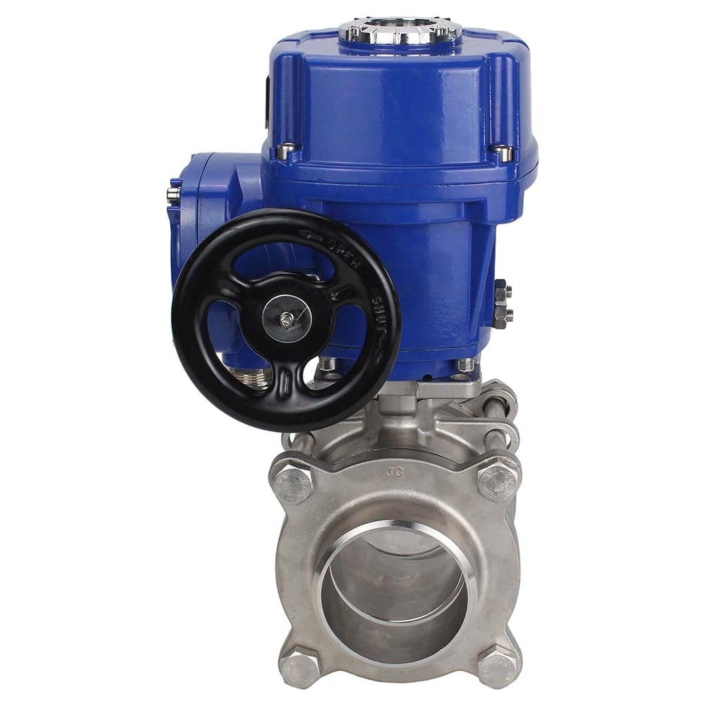 Изображение товара Кран шаровой DN.ru КШПП 316.200-ISO Ду15 Ру63 с электроприводом QT-W (M)-005 380В D160-16335