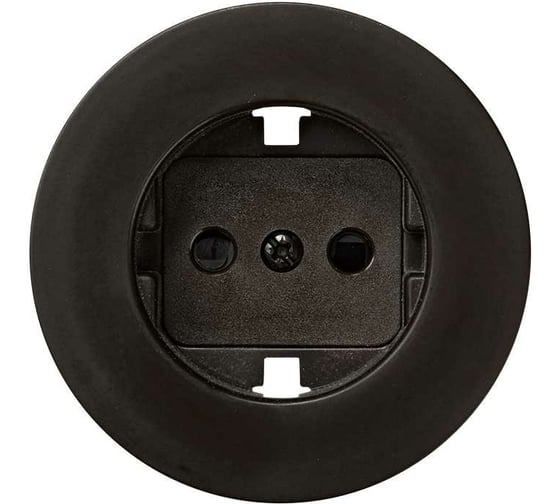 Изображение товара Накладка на двухполюсную розетку с защитными шторками и заземляющим контактом Simon, S88, коричневый 88041-62