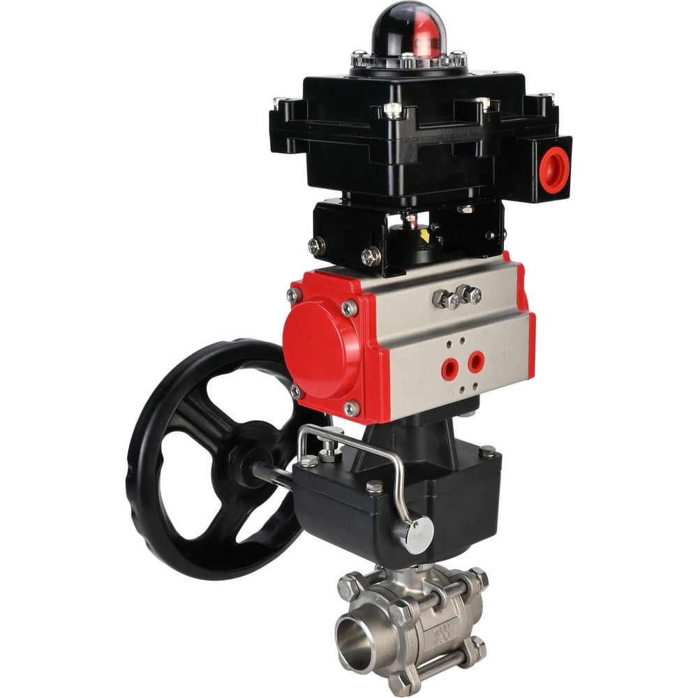 Изображение товара Кран шаровой DN.ru КШПП 316.200-ISO Ду25 Ру63 двухходовой нержавеющая сталь