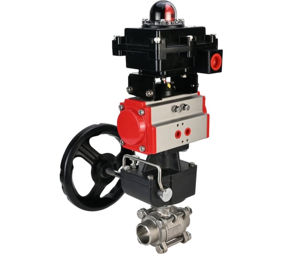 Изображение товара Кран шаровой DN.ru КШПП 316.200-ISO Ду25 Ру63 пн.привод, БКВ, дублер D160-19350