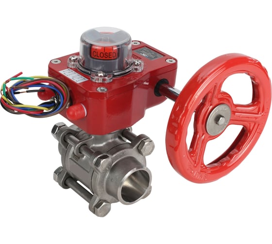 Изображение товара Кран шаровой DN.ru КШПП 316.200-ISO Ду40 Ру40 с редуктором HGBF-1 D160-12978