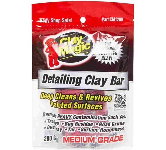 Изображение товара Глина для очистки кузова AutoMagic Clay Magic Red 200 г CM1200