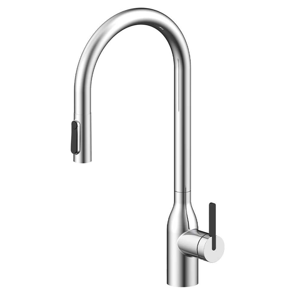 Изображение товара Смеситель для кухни Paulmark Universal хром с выдвижным изливом из нержавеющей стали