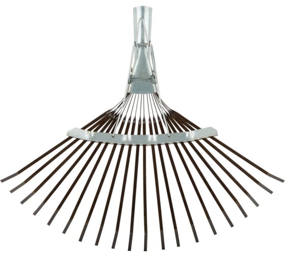 Изображение товара Грабли веерные регулируемые пластинчатые КУРС 20 зубьев, 250-415 мм, без черенка 76944