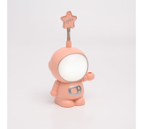 Изображение товара Светильник настольный, ночник Lumin'arte теплый белый свет +RGB (разноцветный) космонавт розовый TL02