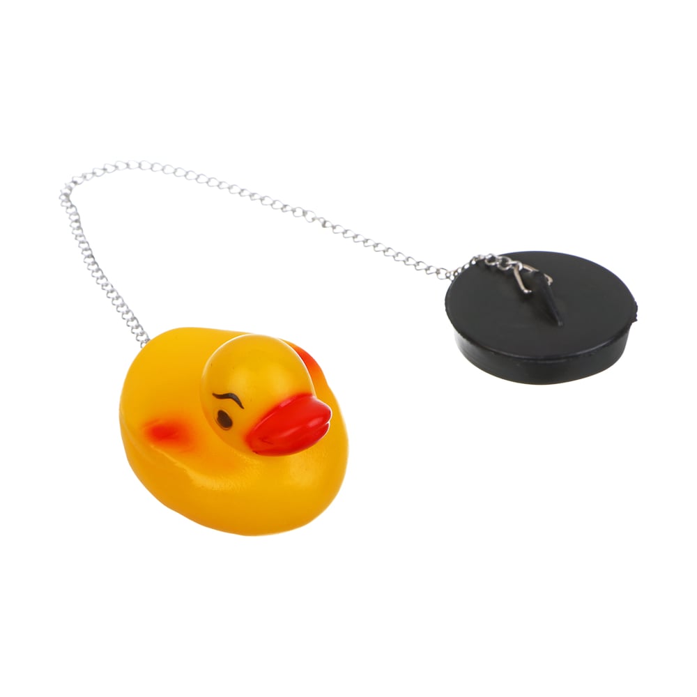 Изображение товара Пробка для ванной VETTA Утенок диаметр 45 мм черная резина и металл