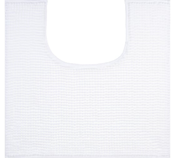 Изображение товара Коврик для туалета VETTA синель, 50x50 см, 1.2 см, белый 462-732