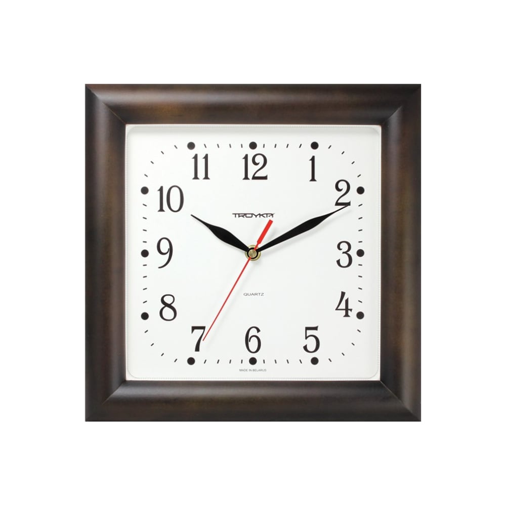 Изображение товара Настенные механические часы Troykatime Тройка 81863835 коричневый дерево черный циферблат