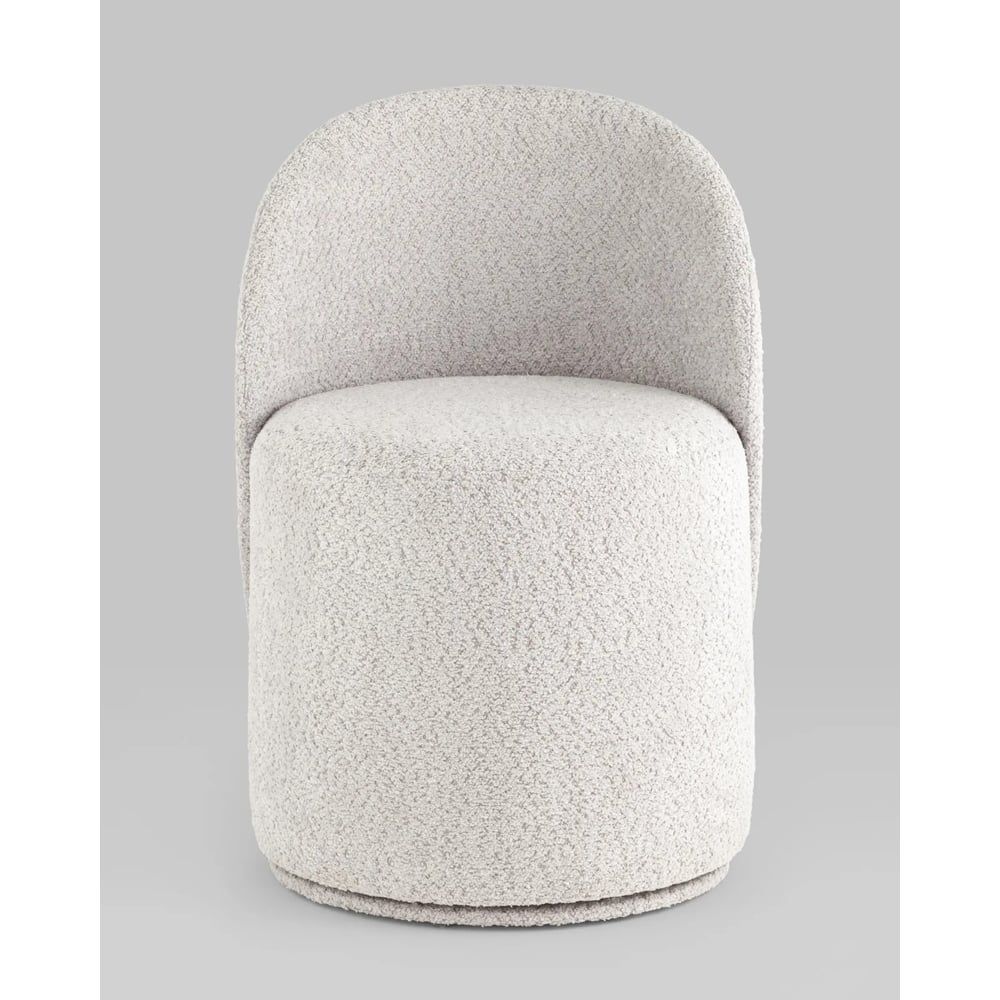 Изображение товара Пуф вращающийся Стул Груп Loreen из букле светло-серого цвета