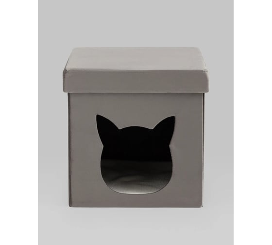 Изображение товара Пуф складной Стул Груп Store Pet с ящиком, антрацитовый HS-PT55 V17